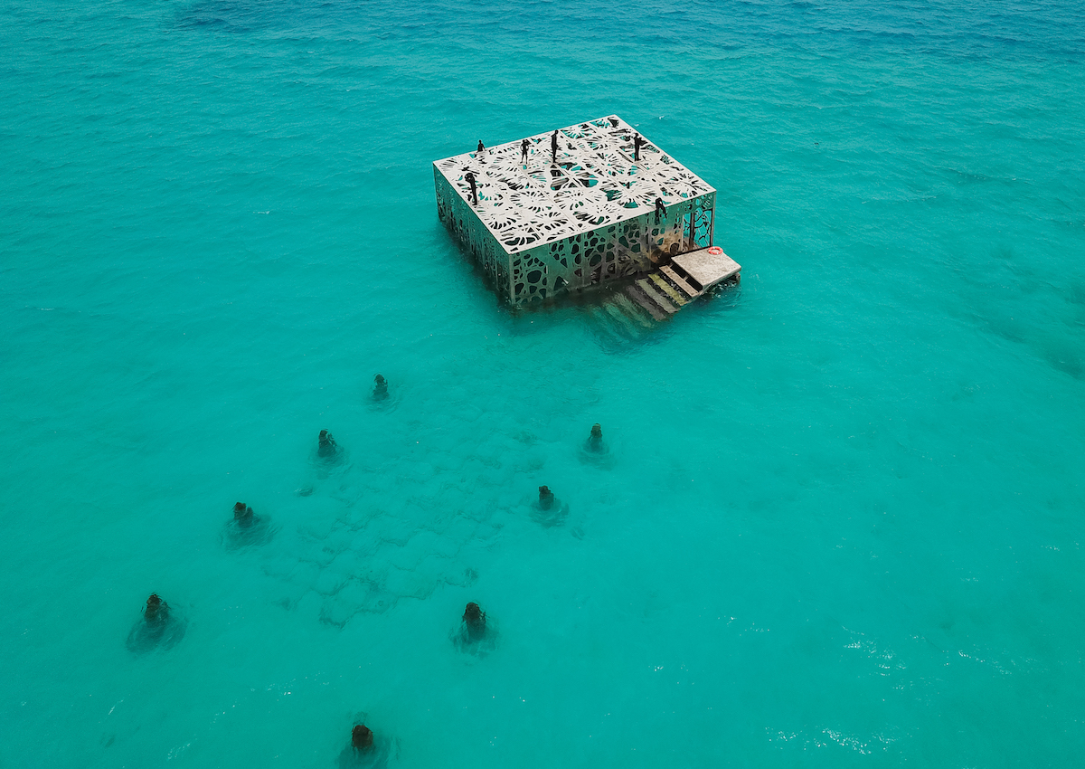 "Coralarium" by Jason deCaires Taylor at the Fairmont Maldives