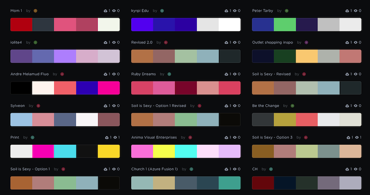Color palette generator for designers
