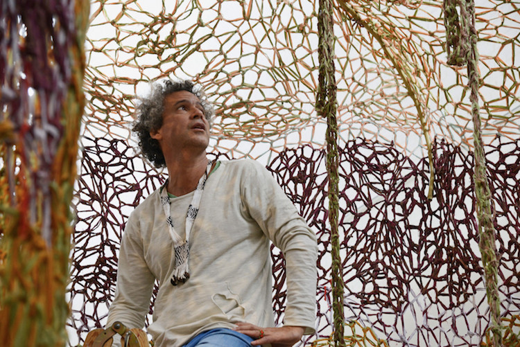 Crochet Tree Textile Sculpture by Ernesto Neto