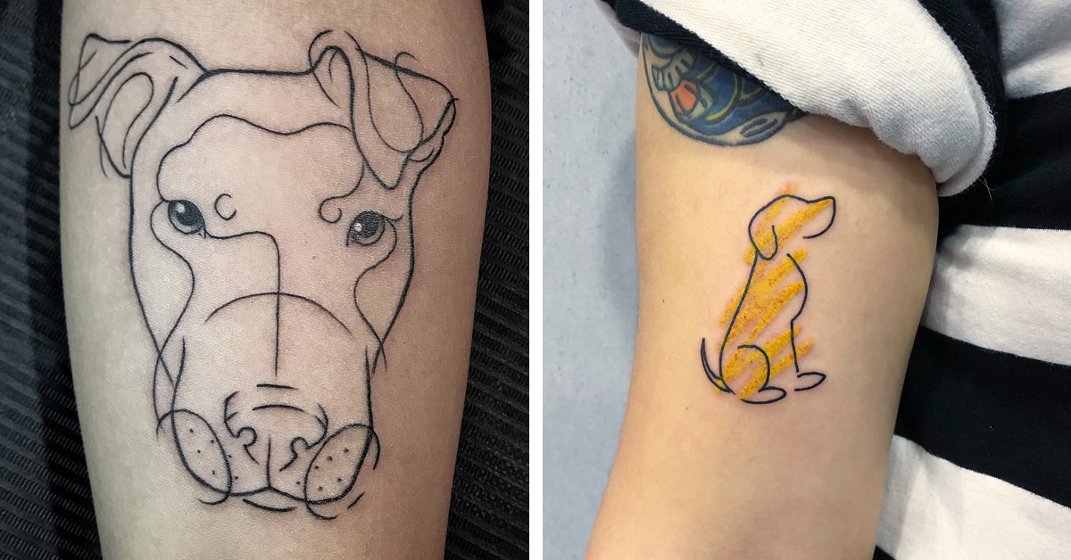 Minimal Puppy Tattoo with Cute Paw Prints