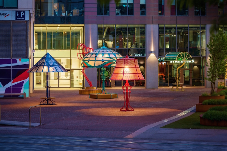 Giant Lamps Public Art by Acrylicize