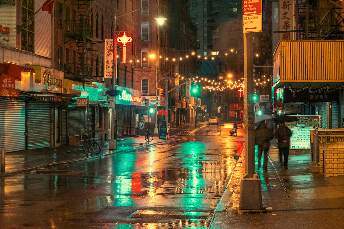 Chinatown at Night by Ludwig Favre