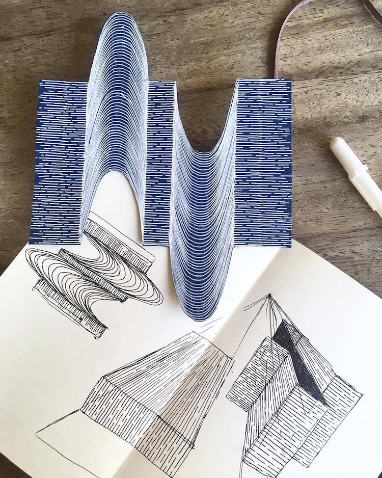 Line Drawing Artist Creates Three-Dimensional Math Art