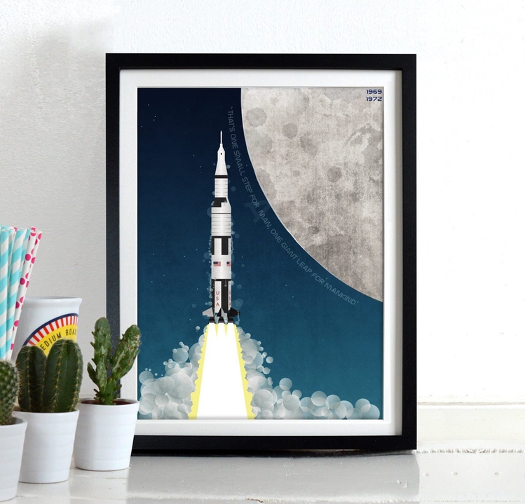 Space Rocket Print