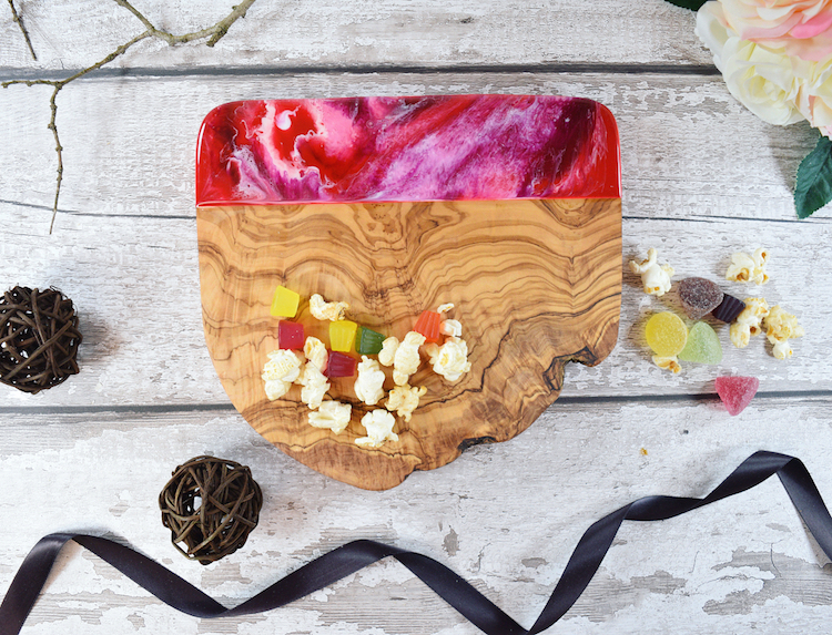 Wooden Chopping Boards Resin Art by Kate Chesters