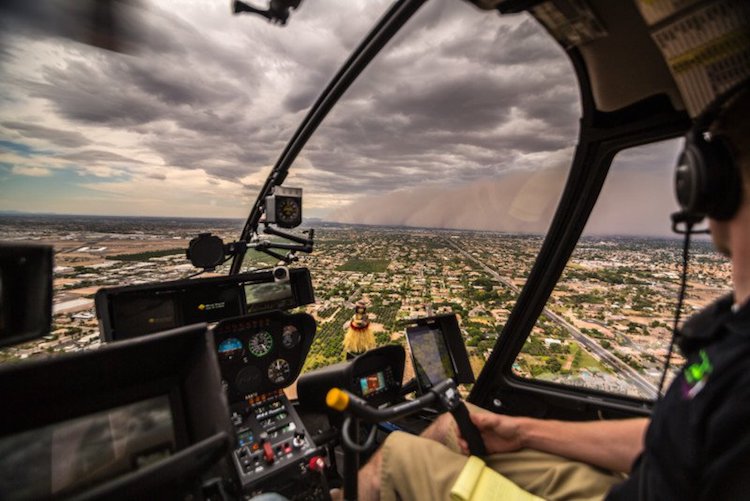 Haboob in Arizona from News Helicopter