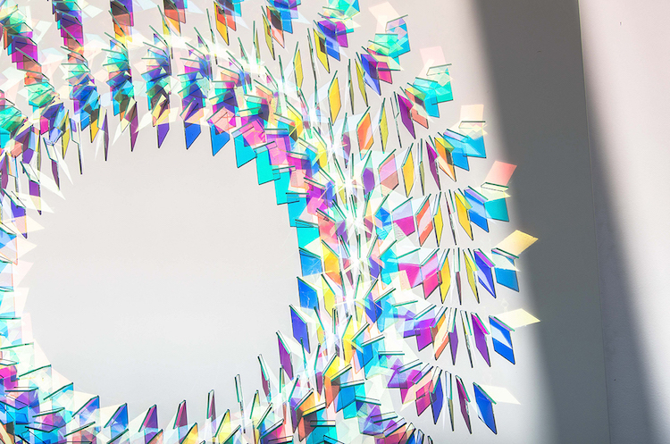 Vivid Spectrums of Color Radiate from Chris Wood's Intricate Installations  of Dichroic Glass — Colossal