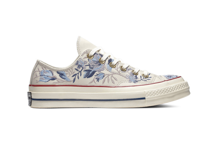 flower embroidered converse
