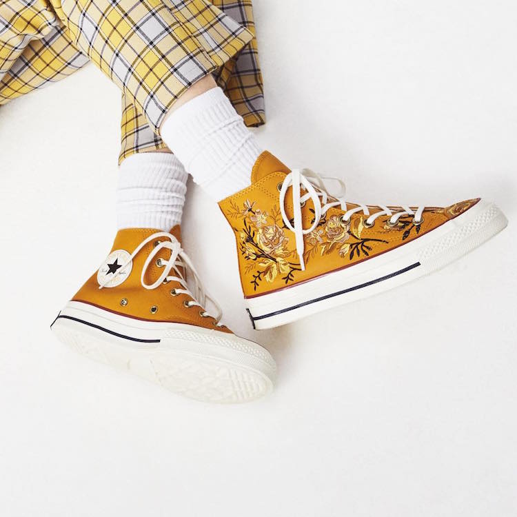 yellow embroidered converse - 61 