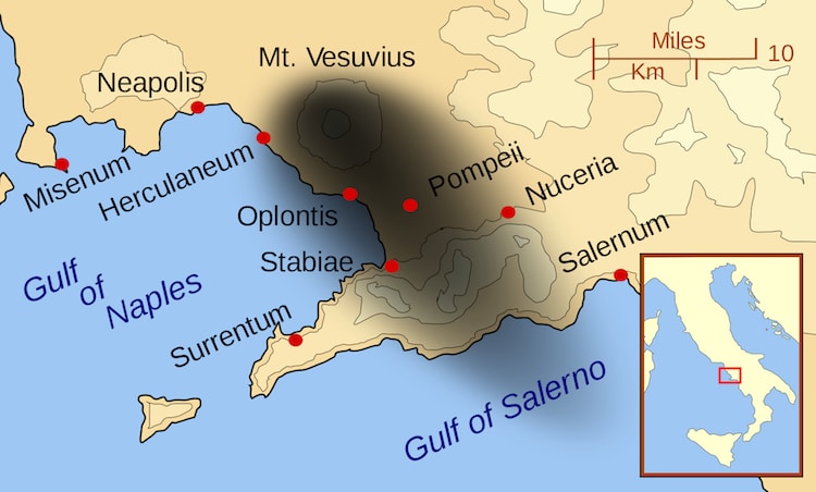 Χάρτης του Βεζούβιου