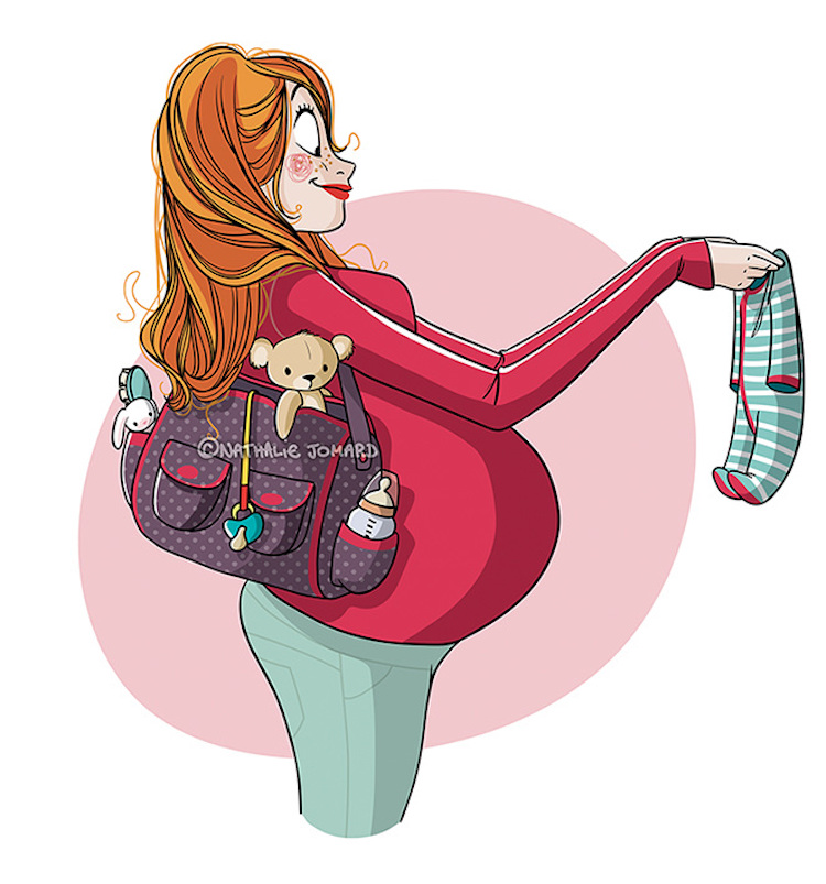 Motherhood Illustrations by Nathalie Jomard