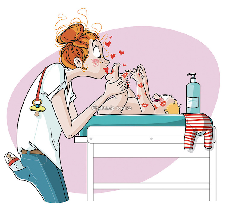 Motherhood Illustrations by Nathalie Jomard