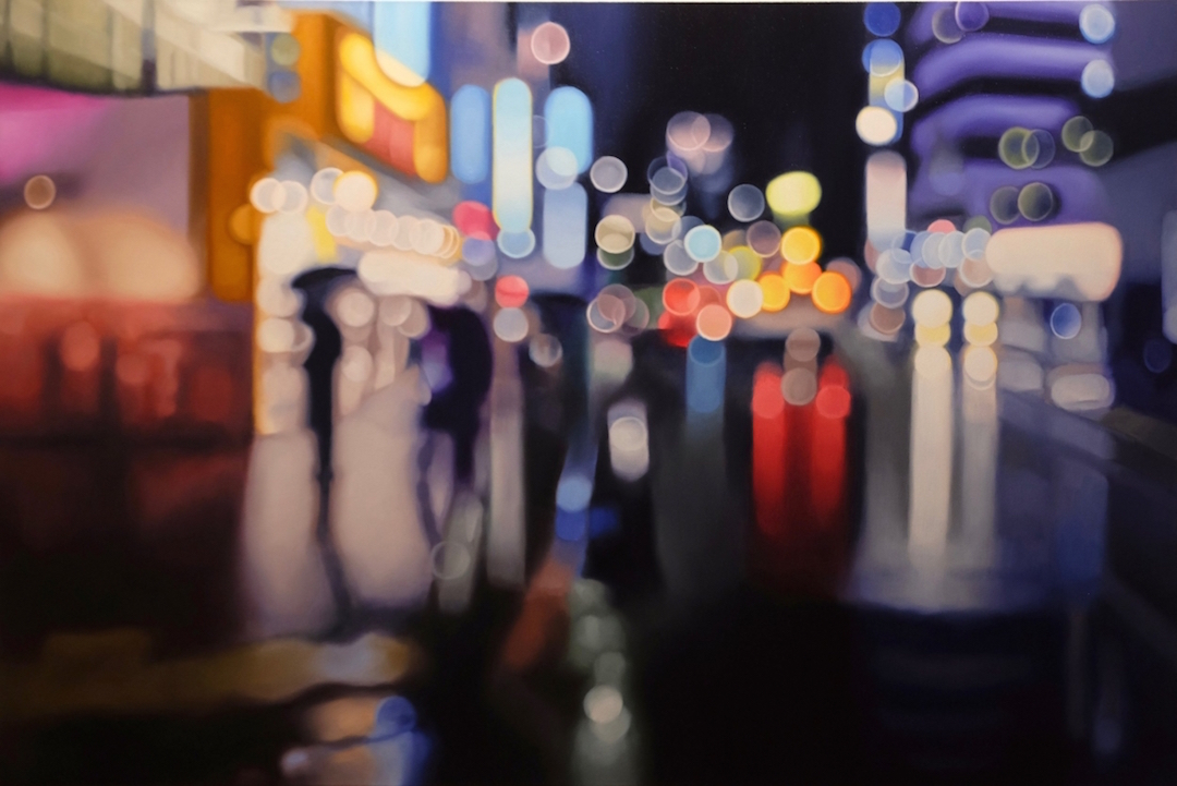 Night Photography Bokeh Oil Paintings by Philip Barlow