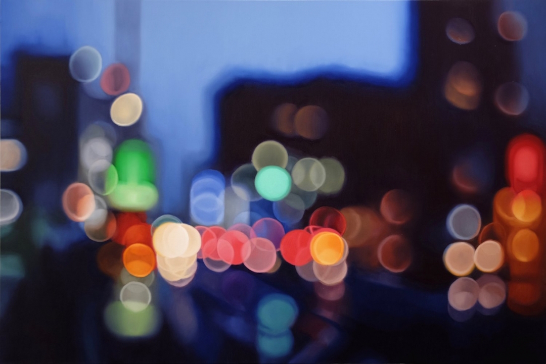 Night Photography Bokeh Oil Paintings by Philip Barlow