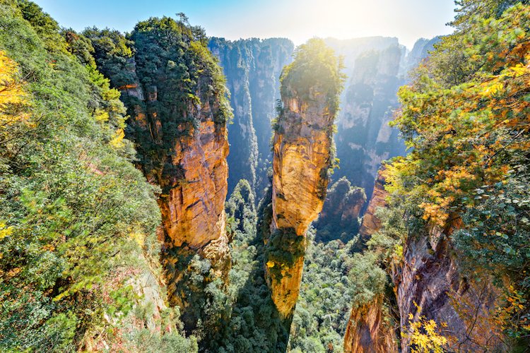 China S Incredible Stone Pillars Inspired Avatar Scenery