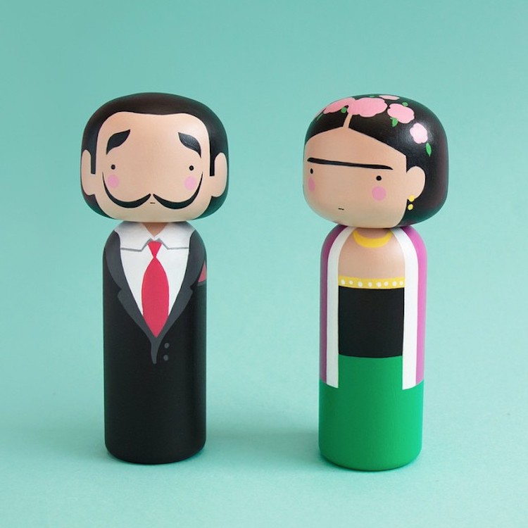 Modern Artist Kokeshi Dolls by Becky Kemp Sketch Inc