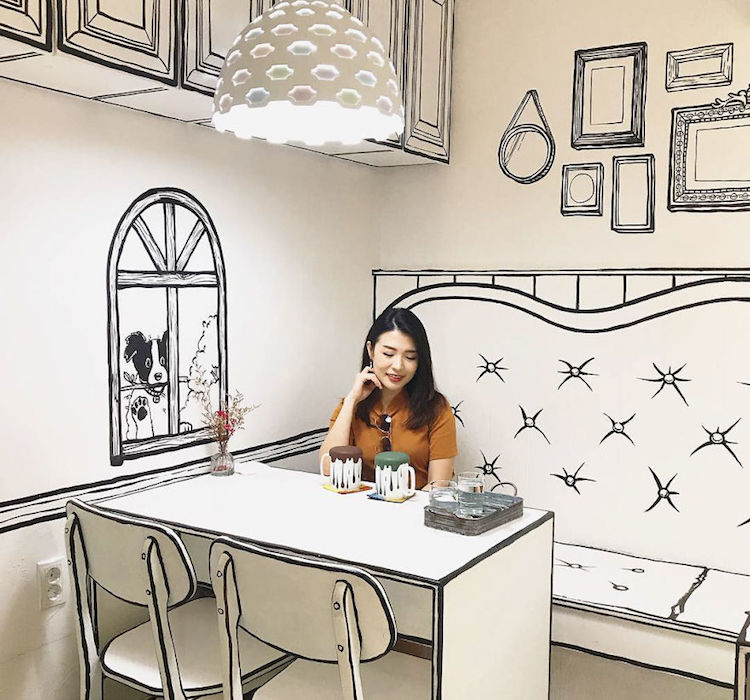 Incredible South Korean Coffee Shop Looks Just Like A Cartoon World