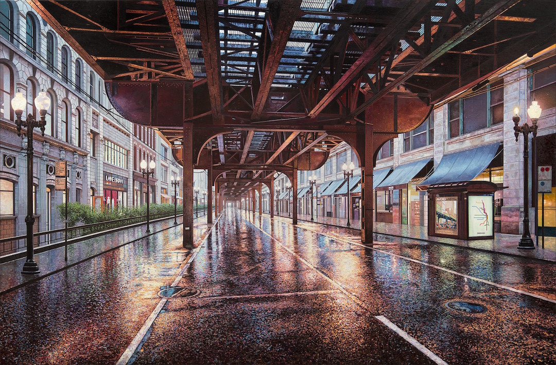 Cityscape Photorealistic Painting by Nathan Walsh