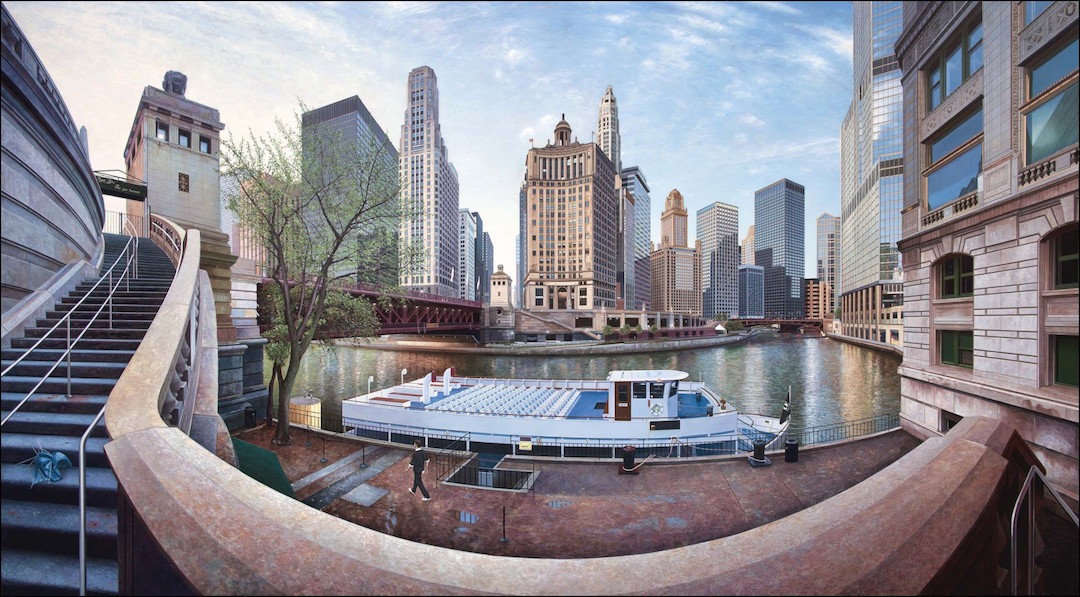 Cityscape Photorealistic Painting by Nathan Walsh