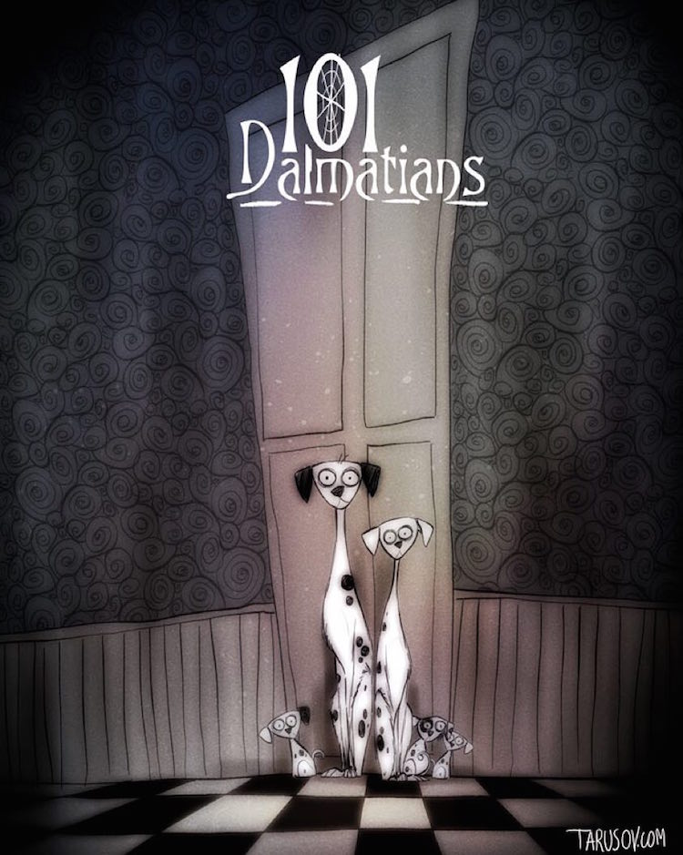 Disney Characters Tim Burton Style Andrew Tarusov