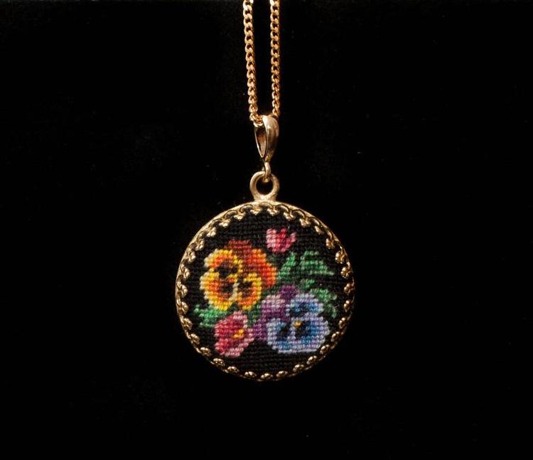 DIY Needlepoint Pendant Kit