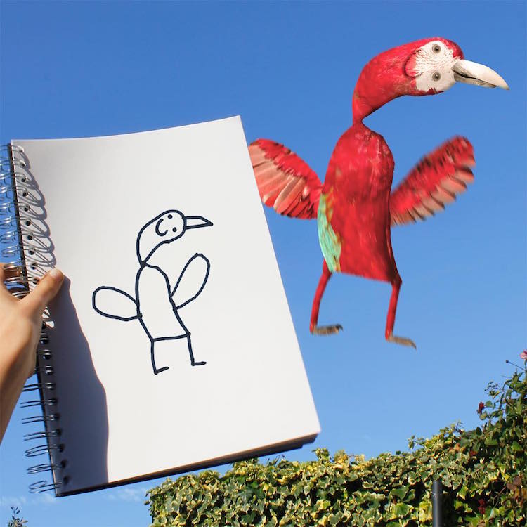 Artist Brings His Funny Kids' Drawings to Life with Hilarious Digital Art