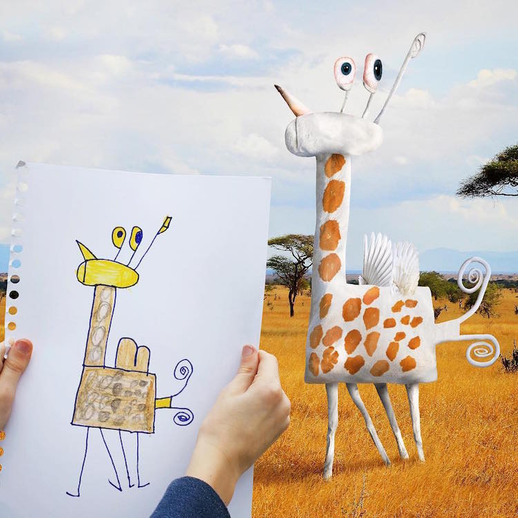 Artist Brings His Funny Kids' Drawings to Life with Hilarious