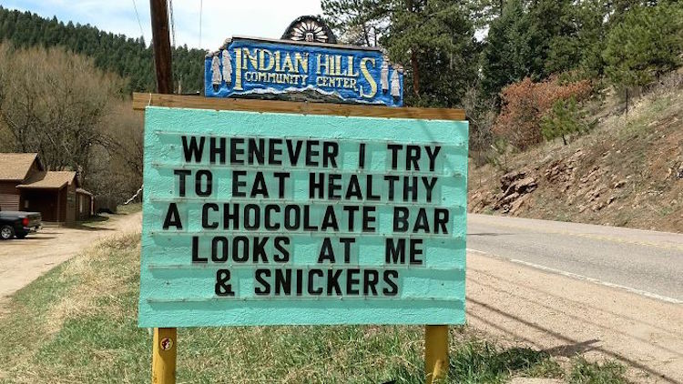 Funny Puns Signs by India Hills Community Center