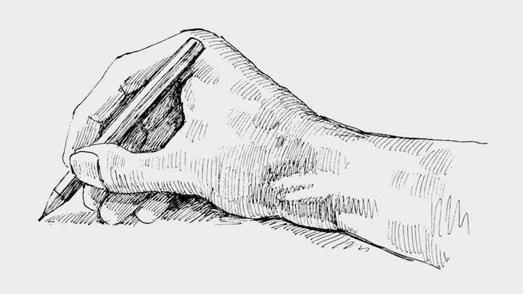 human hand drawing