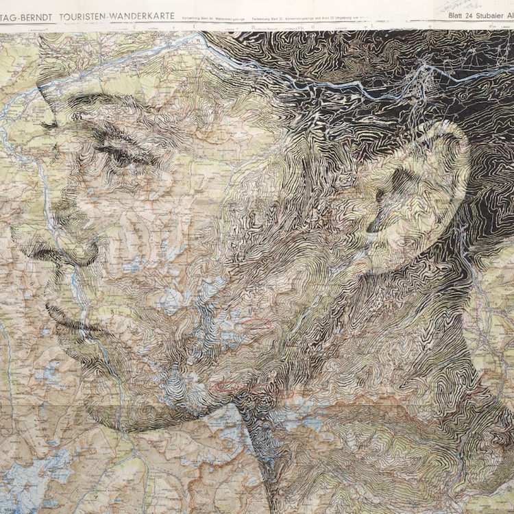 Portrait Drawings Cartography by Ed Fairburn