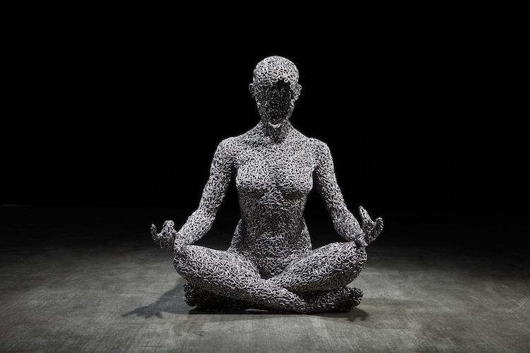 Bicycle Chain Sculpture by Young-Deok Seo