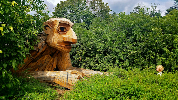 Giant Wooden Trolls Make Mischief In An Enchanting Outdoor Museum 