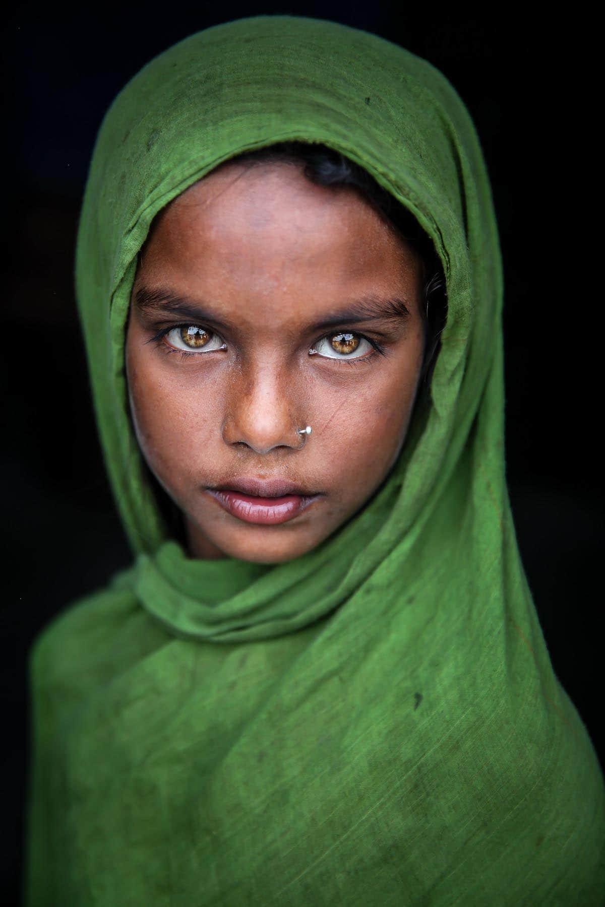 Humorous street child portrait in Bangladesh