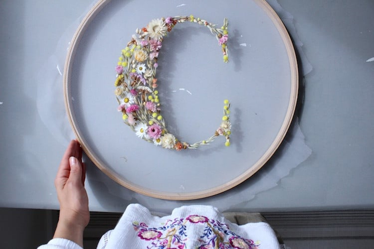 Arte Floral Letras Florales por Olga Prinku