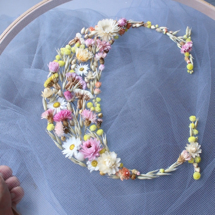 Arte Floral Letras Florales por Olga Prinku