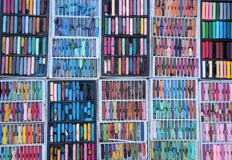 chalk, pastels, art, artist, art supplies, colorful by Sarah