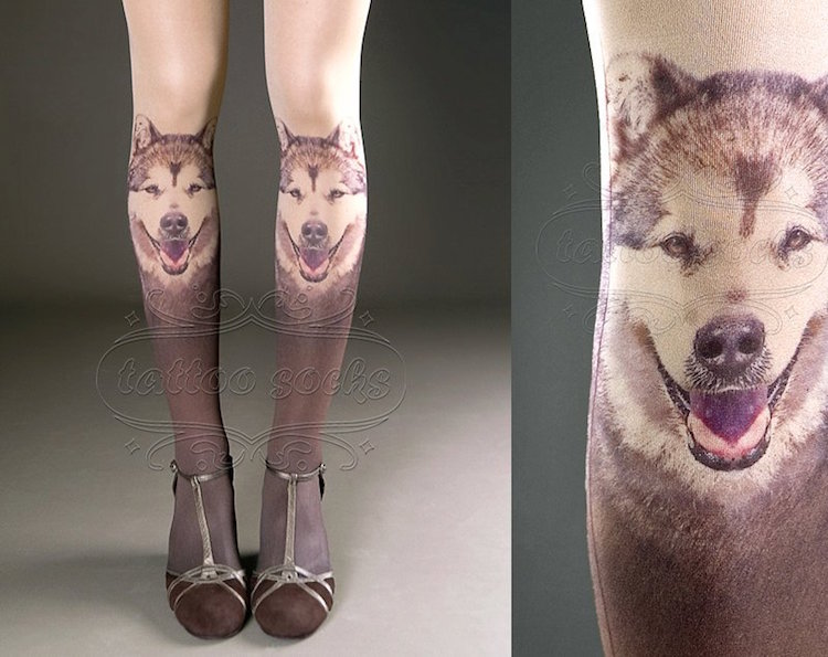 Patterned Tights Leg Sleeve Tattoos by tattoosocks