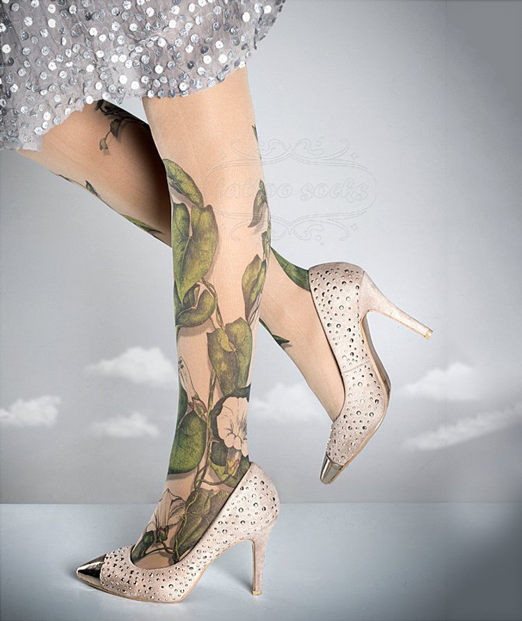 Patterned Tights Leg Sleeve Tattoos by tattoosocks