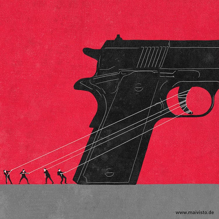 Thought Provoking Minimalist Illustration by Sergio Ingravalle