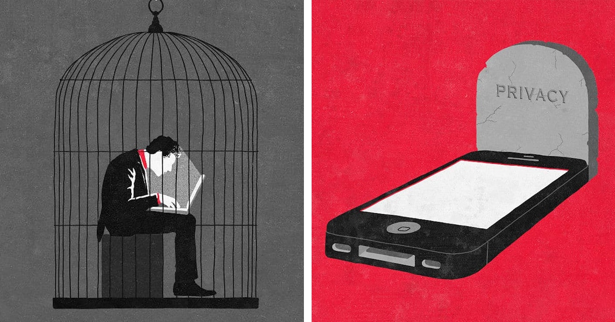 Thought-Provoking Illustrations Visualize Everyday Themes Of Modern Life