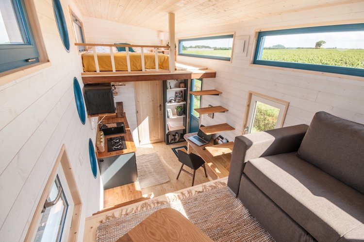 Stylish 140 Foot Tiny Home On Wheels Boasts Two Full Bedrooms