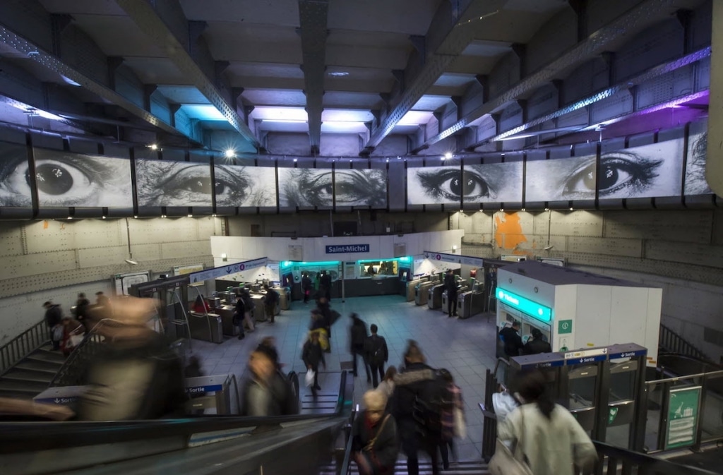 JR Photography Installation in Paris Metro