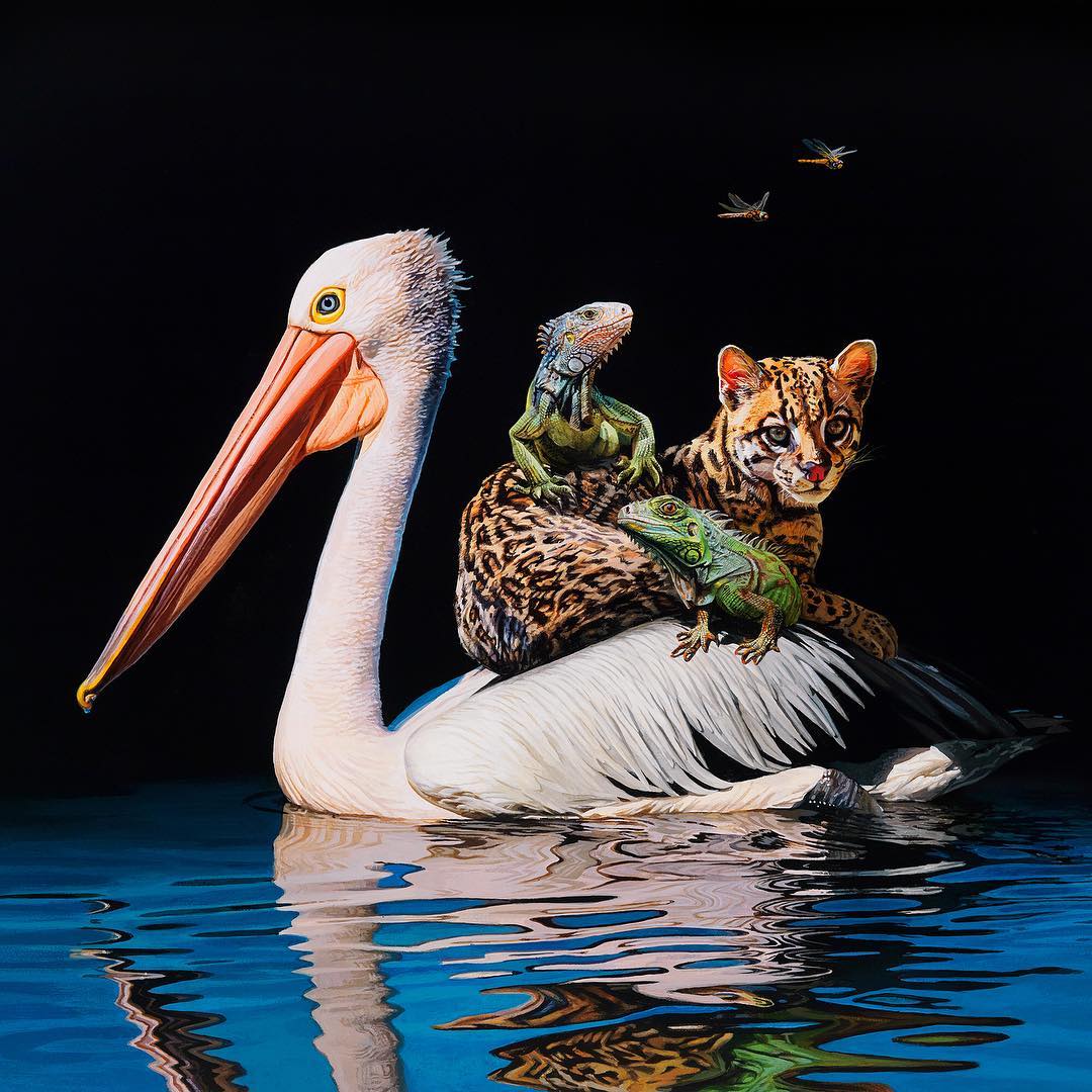 Animal Paintings Border Crossing by Lisa Ericson