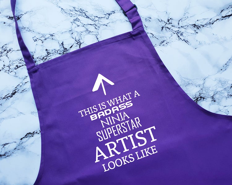 Artist Apron with Clever Saying