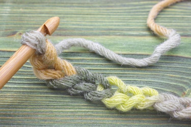 Punto básico de cadena para crochet