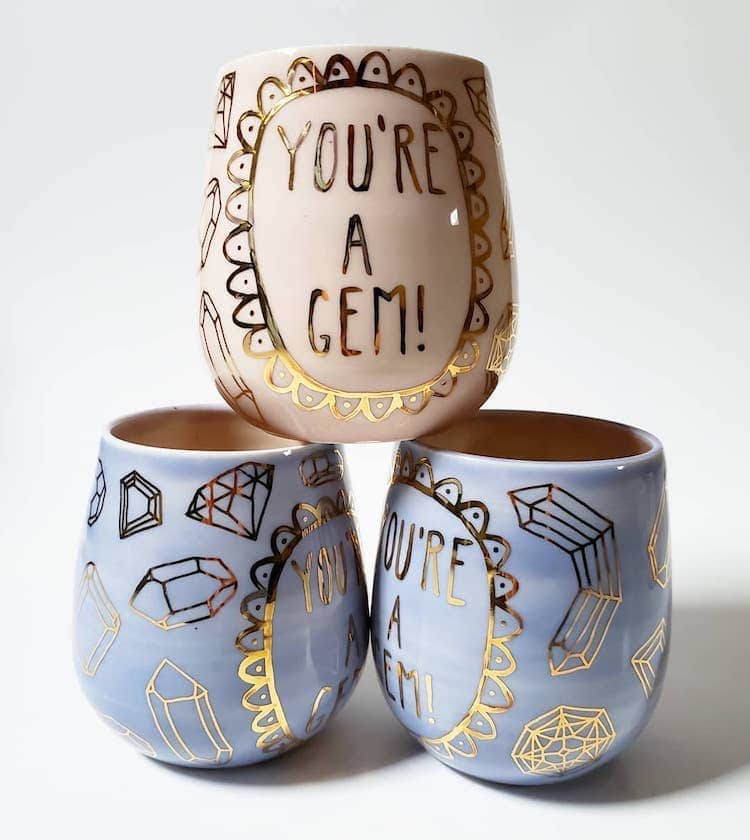 Ceramic Mugs by Silver Lining Ceramics