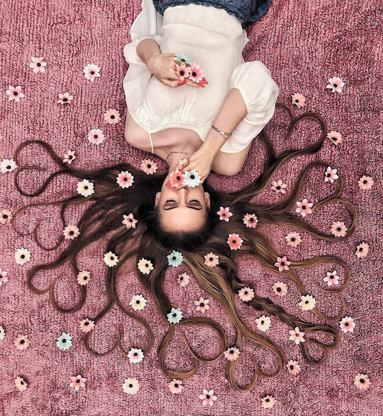 Long Hair Flat Lay Photos by Krissy Elisabeth