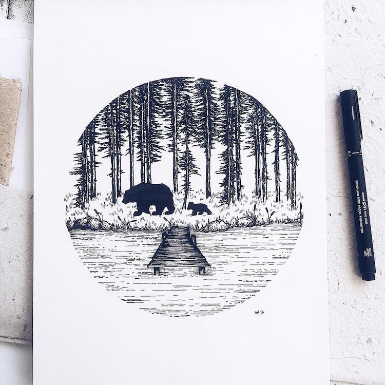 Stippling Art by Josefine Svärd