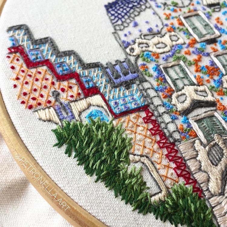 Artists Create Embroidery Patterns Inspired by European Architecture