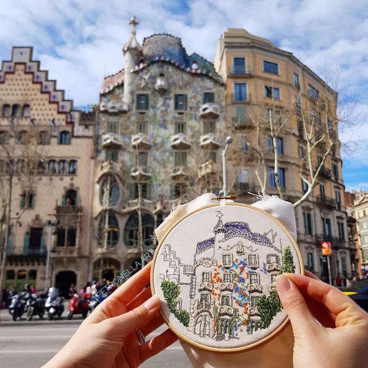 Travel Embroidery Patterns by Charles and Elin